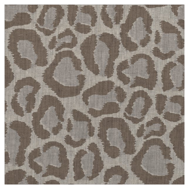 Mocha Leopard Animal Print Large Scale Stoff (Muster)