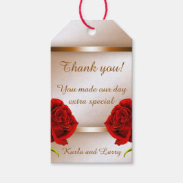 Mocha Marble Rose Gift Tags Geschenkanhänger