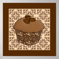 Mocha / Mattierter Kaffee Kuchen, Spitzen Hintergr