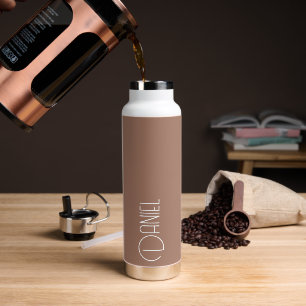 Mocha Moderne Typografie Personalisiert Trinkflasche