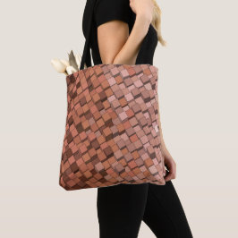 Mocha Mousse 3D Cube Pattern Tote Bag