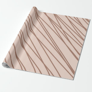 Mocha Mousse Abstrakt handGezeichnet Doodle Line Geschenkpapier