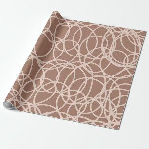Mocha Mousse Abstrakt handGezeichnet Doodles (2) Geschenkpapier
