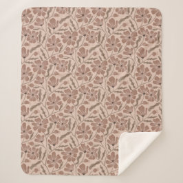 Mocha Mousse Abstrakt Mitte Jahrhundert Moderne Bl Sherpadecke