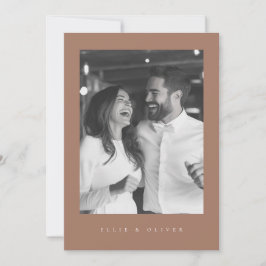 Mocha Mousse Boho Foto 1 Wedding Modern Einladung