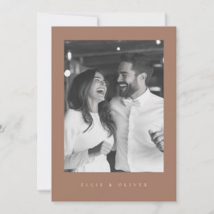 Mocha Mousse Boho Foto 1 Wedding Modern Einladung