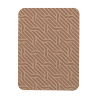 Mocha Mousse Brown Buffet Beige Wavy Line Muster Magnet