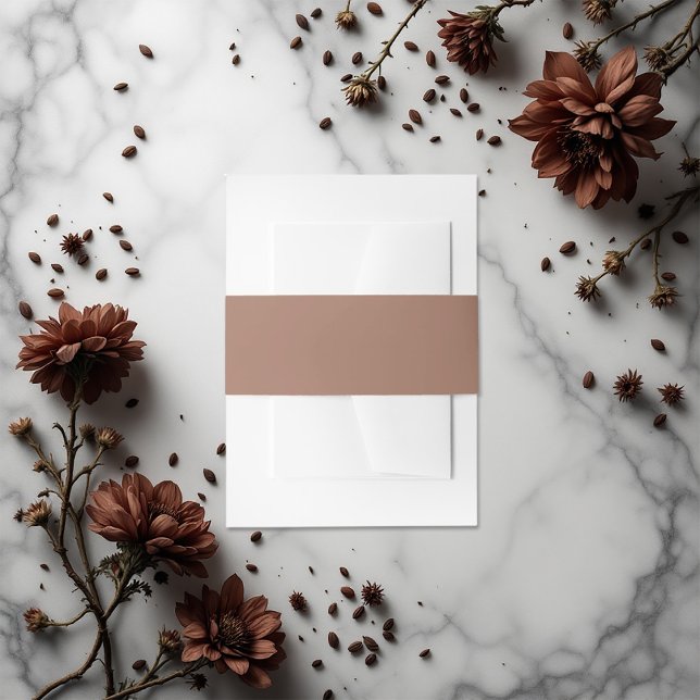 Mocha Mousse Elegant Neutral Wrap Einladungsbanderole (Mocha Mousse Elegant Neutral Wrap)