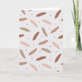Mocha Mousse Feathers Greeting Card Karte