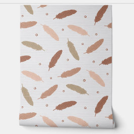 Mocha Mousse Feathers Tapete