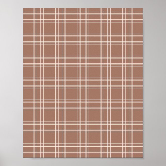 Mocha Mousse Gingham Poster (Vorne)