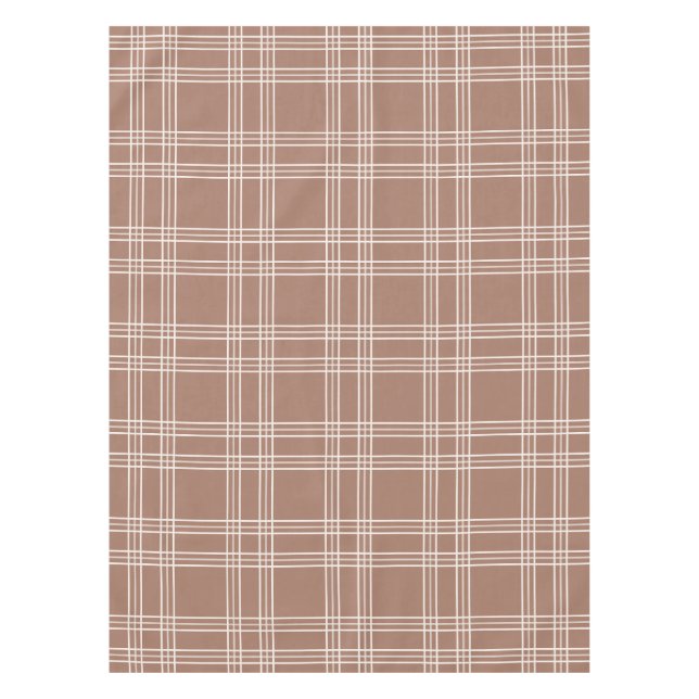 Mocha Mousse Gingham Tischdecke (Vorderseite)