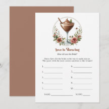 Mocha Mousse Love Brautparty-Spiel zum Kaffee-Rate