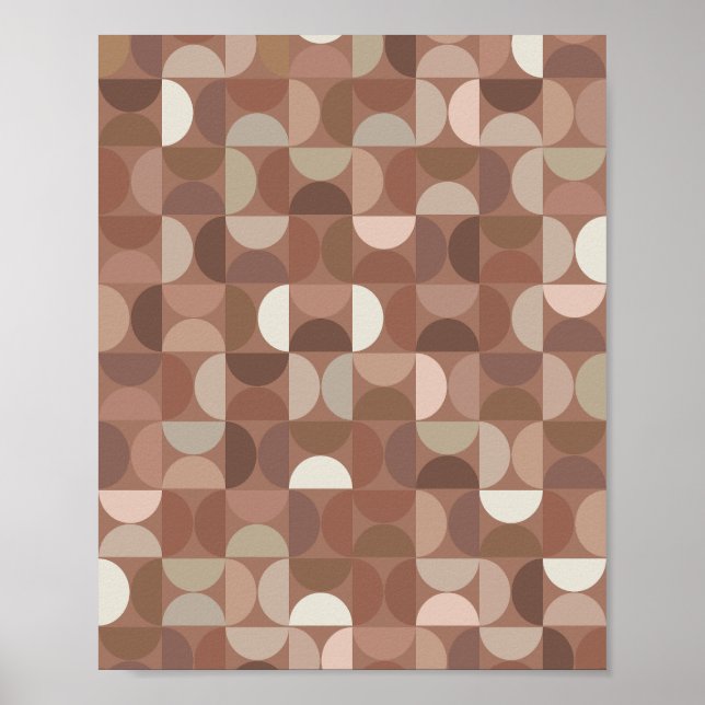 Mocha Mousse Mitte Jahrhundert Moderne Poster (Vorne)