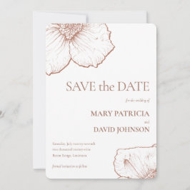 Mocha Mousse Moderne Minimalistische Hochzeit 🌿 B Save The Date