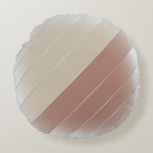 Mocha Mousse Rundes Kissen (Vorderseite)