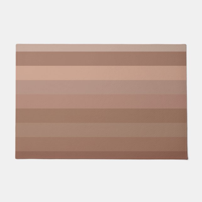 Mocha Mousse Stripes Fußmatte (Vorderseite)