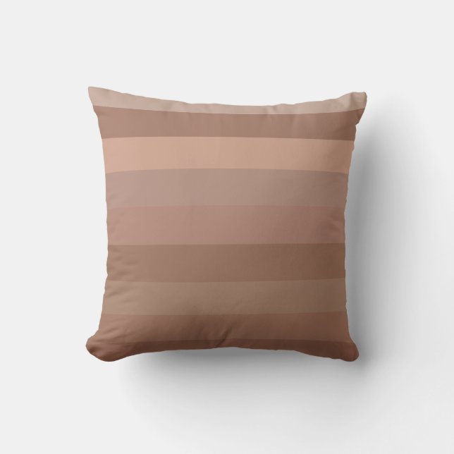 Mocha Mousse Stripes Kissen (Vorderseite)