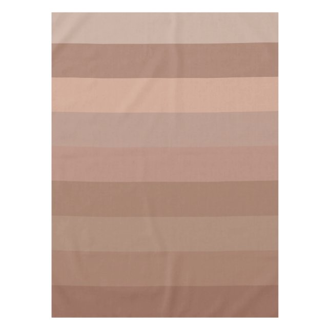 Mocha Mousse Stripes Tischdecke (Vorderseite)