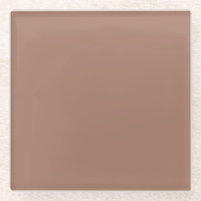 Mocha Mousse Trendy Elegant Solid Color Glasuntersetzer (Vorderseite)