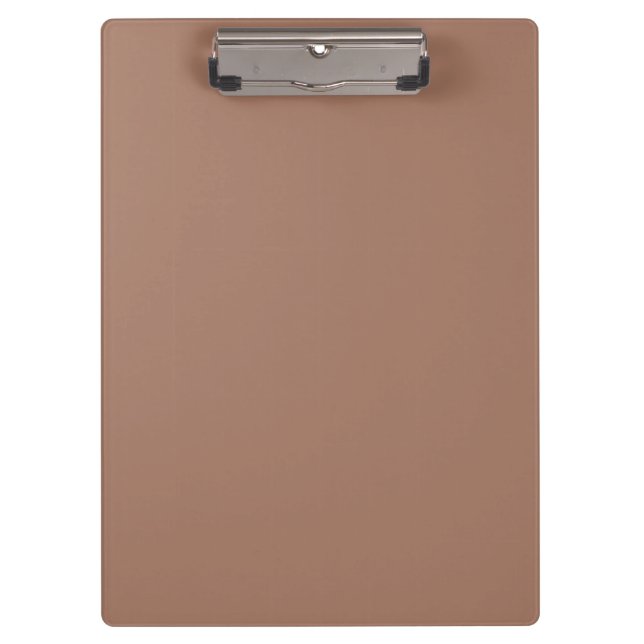 Mocha Mousse Trendy Elegant Solid Color Klemmbrett (Vorderseite)