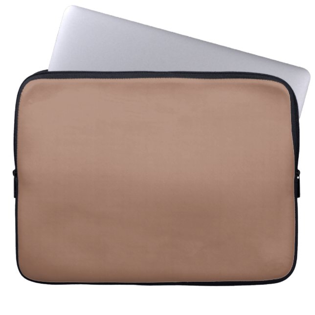 Mocha Mousse Trendy Elegant Solid Color Laptopschutzhülle (Vorderseite)