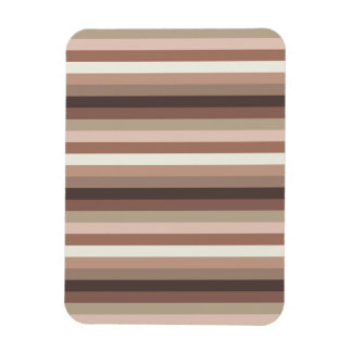 Mocha Mousse und Akzente Horizontales Streifenmust Magnet