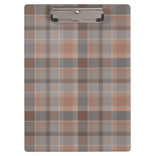 Mocha-Mousse und grau kariert Klemmbrett