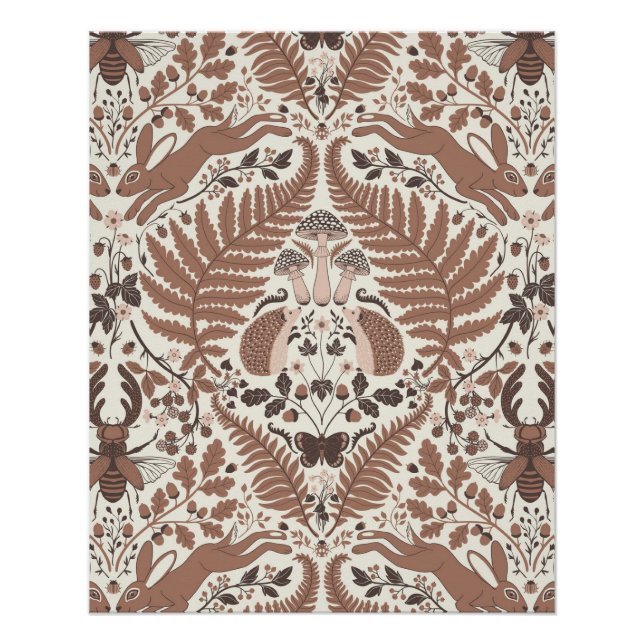 Mocha-Mousse, Wald/Waldtiere und Pflanze Poster (Vorderseite)