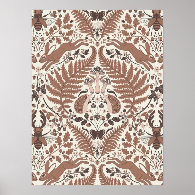 Mocha-Mousse, Wald/Waldtiere und Pflanze Poster (Vorne)