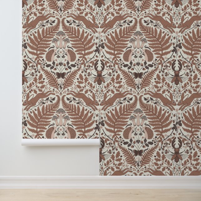 Mocha-Mousse, Wald/Waldtiere und Pflanze Tapete (Anwendung)