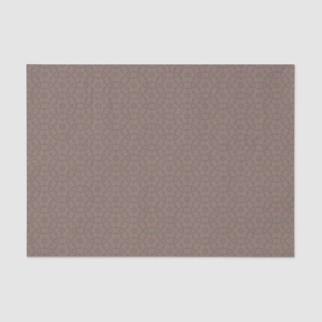 Mocha Mousse Western Folk Neutral Geometric Seidenpapier (Vorderseite)
