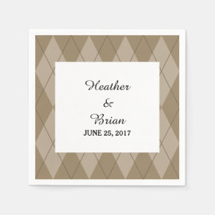 Mocha Raute Paper Napkins Serviette