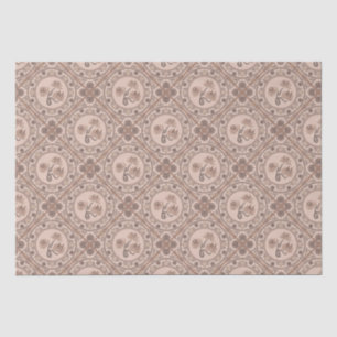Mocha Rokoko Revival Mandala Geo Diamond Tile Seidenpapier