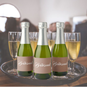 Mocha Stylized Script Wedding Bridesmaid