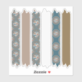 Mocha und Aquamarine Dot Mandala Patterns Washi Ta Aufkleber