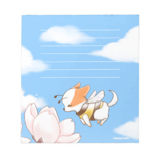 Mochi Bee Bumble Bee Doggy Puppy and Sakura Notizblock