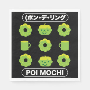 Mochi Donuts Poi Mochi und Kaffee Serviette