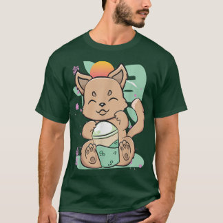Mochi Drink Dingo Kawaii Niedlich Warabi Milk Tea  T-Shirt