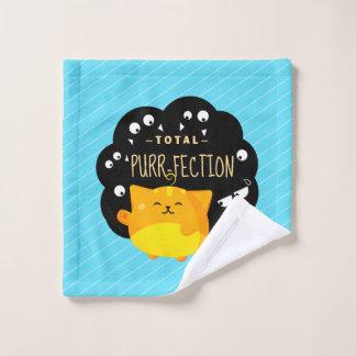 Mochi Halloween - niedliches orange Katze Waschlappen