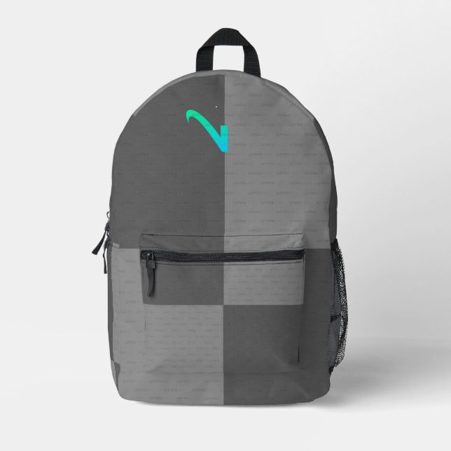 Mochila bicolor gris de diferentes tonalidades  bedruckter rucksack (Vorderseite)