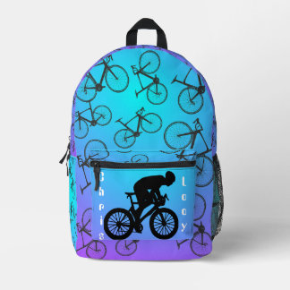 Mochila con estampado de bicicletas bedruckter rucksack