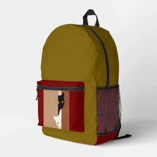 Mochila Dos Gatos Asomados Bedruckter Rucksack