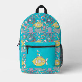 Mochila UNDER THE SEA Bedruckter Rucksack
