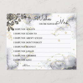 Möchten Sie bald Mrs. Black Rose Shower Card werde Flyer