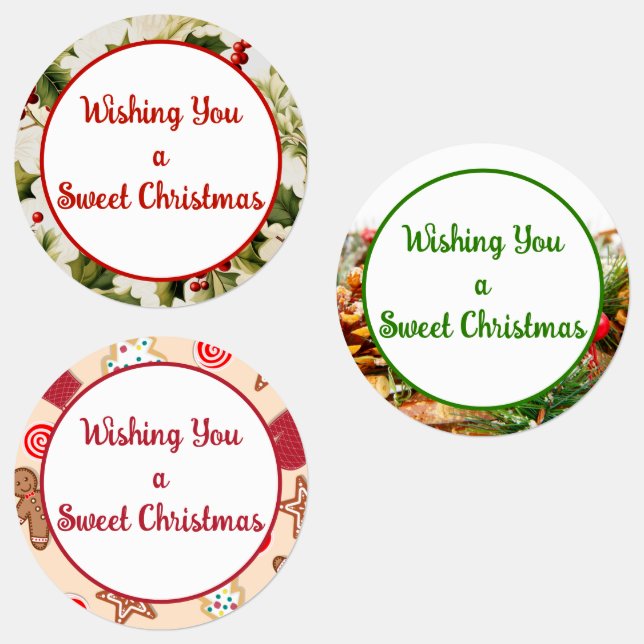 Möchten Sie ein süßes Weihnachten Geschenketikette Etiketten (Gruppe)