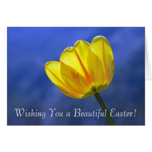 Möchten Sie eine schöne Ostertulip Blume Card?