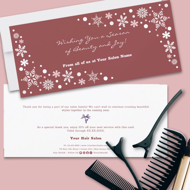 Möchten Sie eine schöne und fröhliche Flachkarte? (Wishing You a Season of Beauty and Joy Flat Card)