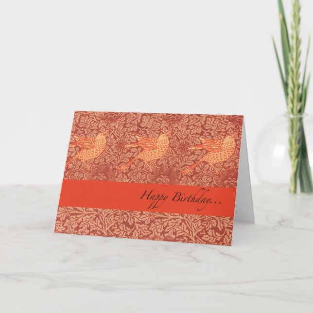 Möchten Sie "Happy Birthday" mit drei singenden Vö Karte (Vorderseite)