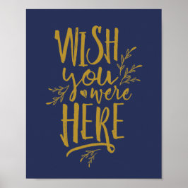 Möchten Sie hier Wedding Memorial Table Sign NAV Poster